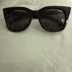 Quay Australia Black Cat-Eye Sunglasses